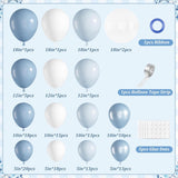 152 Pcs Dusty Blue Balloon Arch Kit Pearl Pastel Blue Garland Decor