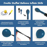 Double Stuffed Dusty Blue Balloon Arch Kit Dark Slate Blue Party Decor Set