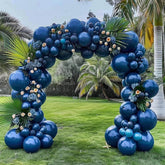 Double Stuffed Dusty Blue Balloon Arch Kit Dark Slate Blue Party Decor Set