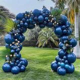 Double Stuffed Dusty Blue Balloon Arch Kit Dark Slate Blue Party Decor Set