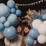 Blue Balloon Arch Kit 155 Pcs Dusty Macaron Blue White Party Decor Set