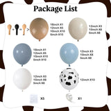Cowboy Western Balloon Arch Kit Dusty Blue Brown First Rodeo Baby Shower