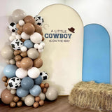 Cowboy Western Balloon Arch Kit Dusty Blue Brown First Rodeo Baby Shower