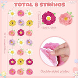8 Pcs Floral Paper Garland Banners, Mother’s Day Hanging Decorations, Party Supplies