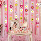 8 Pcs Floral Paper Garland Banners, Mother’s Day Hanging Decorations, Party Supplies