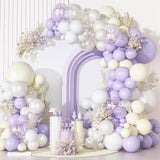 Pastel Purple White Balloon Arch Kit Lavender Lilac Party Decor Set Pieces