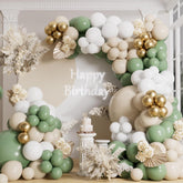 Sage Green Balloon Arch Kit Olive Gold Sand White Balloons Party Decor