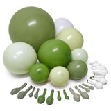 Green Balloon Arch Kit Olive Sage White Double Stuffed Party Decor Balloons