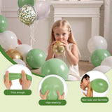 Sage Green Balloon Arch Kit 152 Pcs White Gold Baby Shower Party Decor
