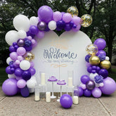 Purple Lavender Balloon Arch Kit 132 Pcs Butterfly Party Decor Set