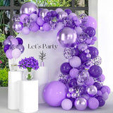 Purple Balloon Arch Kit 145 Pcs Lavender Lilac Party Decor Set