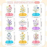 Wildflower Honeycomb Centerpieces Set of 9 Spring Floral Table Decor