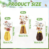 Boho Floral Centerpieces Set of 9 Brown Rustic Table Party Decor