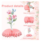 Floral Honeycomb Centerpieces Set of 9 Spring Wildflower Table Decor