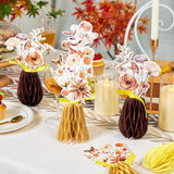 Boho Fall Floral Centerpieces Set of 9 Neutral Brown Beige Table