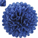 Navy Blue Tissue Pom Poms Set of 18 Party Decoration Paper Flowers