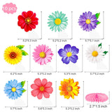 Summer Flower Honeycomb Centerpieces Set of 10 Sunflower Daisy Table Decor