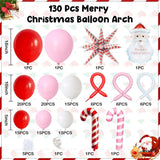 Red Pink White Balloon Arch Garland Kit, Heart Foil Balloons, Romantic Party Decorations