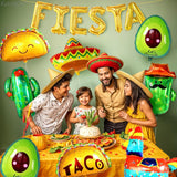 14 Pcs Fiesta Party Decorations Taco Cinco De Mayo Balloons Set Party Supplies