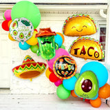 7Pcs Mexican Fiesta Balloon Set Taco Birthday Party Decorations Fiesta Decor Kit
