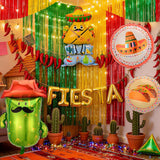 Fiesta Party Decorations Cactus Taco Cinco De Mayo Balloons Mexican Theme Set
