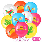 100Pcs Fiesta Latex Balloons Multi Color Cinco De Mayo Mexican Party Decor