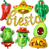 Fiesta Balloon Set Taco Cactus Avocado Sombrero Cinco De Mayo Party Decor Kit