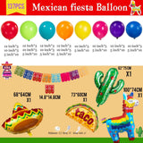 Day of Dead Fiesta Balloon Arch Kit Cactus Taco Sombrero Banner Party Decor