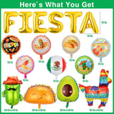 Fiesta Balloon Set Taco Cactus Avocado Llama Cinco De Mayo Party Decor Kit