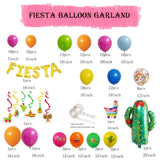 Fiesta Balloon Arch Kit Taco Cactus Llama Swirls Cinco De Mayo Party Decor Set