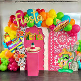 166Pcs Fiesta Balloon Arch Kit Cinco De Mayo Cactus Llama Sombrero Party Decor