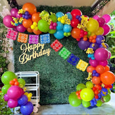 139Pcs Fiesta Balloon Kit Papel Picado Banner Cinco De Mayo Party Decor Set