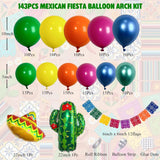 Fiesta Balloon Arch Kit Cactus Sombrero Banner Cinco De Mayo Party Decor
