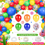 Fiesta Party Decorations Kit Balloon Arch Tablecloth Backdrop Cinco De Mayo