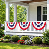 American Flag Bunting Set: Patriotic Porch Decorations for 4th of July, Memorial Day USA