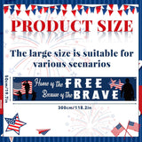 Patriotic Burlap Banner: Red White Blue Stars, Independence Day Party Decor
