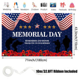 Memorial Day Patriotic Backdrop Banner Remember And Honor Photography Decoration Indoor Outdoor Party Decor