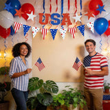 4th Of July Triangle Banner Patriotic USA Garland Memorial Day Independence Day Party Decor