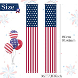 American Flag Porch Banner: Patriotic 4th July, Memorial Day Outdoor Yard Decoration