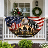 Patriotic Veterans Eagle Flag: Memorial Day, 4th of July Outdoor Decor