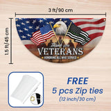 Patriotic Veterans Eagle Flag: Memorial Day, 4th of July Outdoor Decor