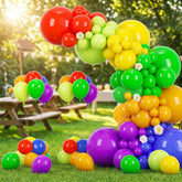 Rainbow Balloon Arch Kit: Assorted Latex Garland for Parties, Birthdays, Showers