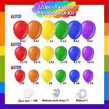 Rainbow Balloon Arch Kit 120pcs Spring Colorful Latex Balloon Garland Cinco De Mayo Decorations