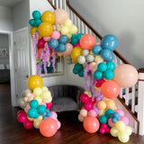 Boho Rainbow Balloon Arch Kit: Dusty Pink, Sage Green, Slate Blue Party Decorations
