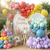 Boho Rainbow Balloon Arch Kit: Dusty Pink, Sage Green, Slate Blue Party Decorations