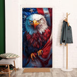 American Bald Eagle Door Cover Patriotic Backdrop 4th Of July Memorial Day Party Decoration