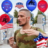 Memorial Day Balloon Decorations Patriotic Star Foil Balloons 4th Of July Party Supplies