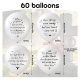 White Memorial Balloons Funeral Decoration Latex Balloon Set Celebration Of Life Party Decor