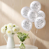 White Memorial Balloons Funeral Decoration Latex Balloon Set Celebration Of Life Party Decor