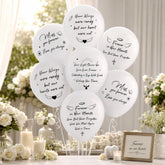 White Memorial Balloons Funeral Decoration Latex Balloon Set Celebration Of Life Party Decor
